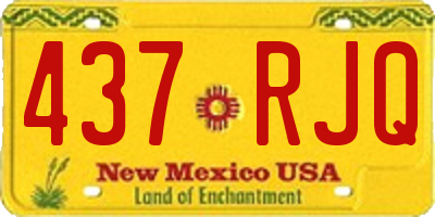 NM license plate 437RJQ