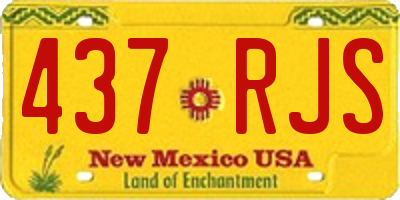 NM license plate 437RJS