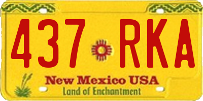 NM license plate 437RKA