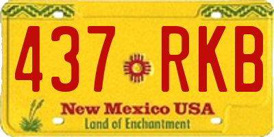NM license plate 437RKB