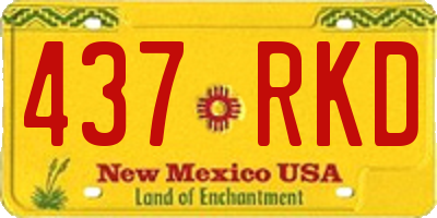 NM license plate 437RKD