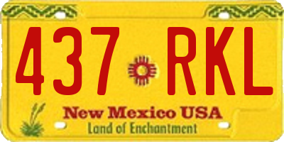 NM license plate 437RKL
