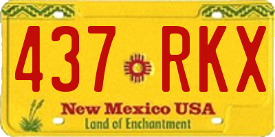 NM license plate 437RKX