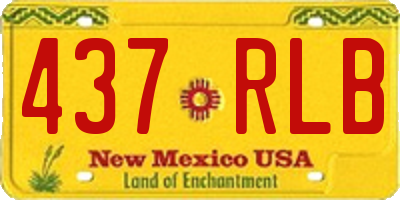 NM license plate 437RLB
