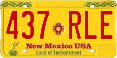 NM license plate 437RLE