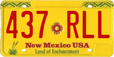NM license plate 437RLL