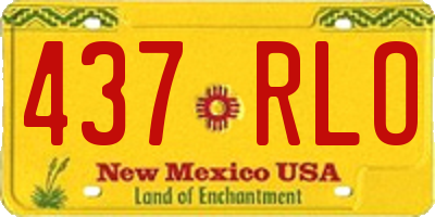 NM license plate 437RLO