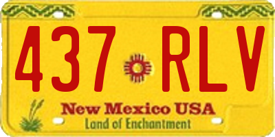 NM license plate 437RLV