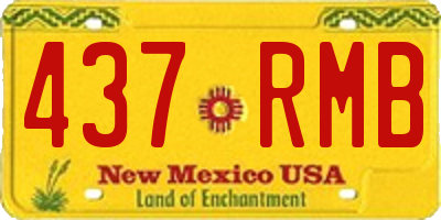 NM license plate 437RMB