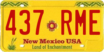 NM license plate 437RME