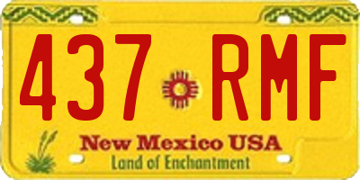 NM license plate 437RMF