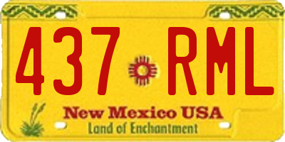 NM license plate 437RML