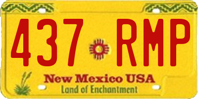 NM license plate 437RMP