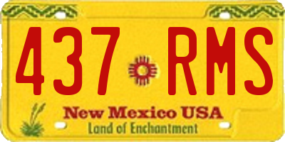 NM license plate 437RMS