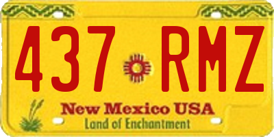 NM license plate 437RMZ
