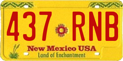 NM license plate 437RNB