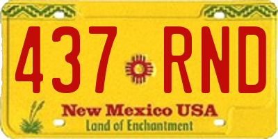 NM license plate 437RND