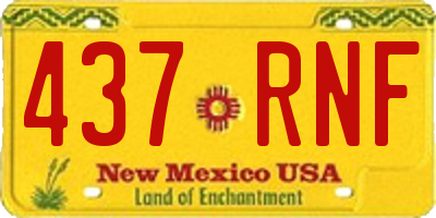 NM license plate 437RNF