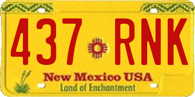NM license plate 437RNK