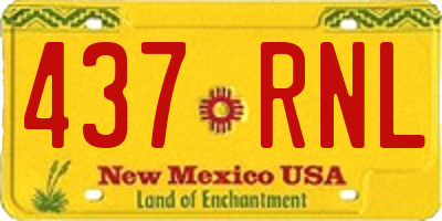 NM license plate 437RNL