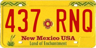 NM license plate 437RNQ