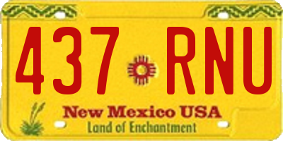 NM license plate 437RNU