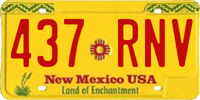 NM license plate 437RNV