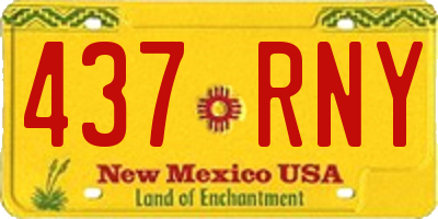 NM license plate 437RNY
