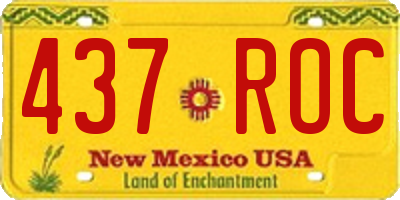 NM license plate 437ROC