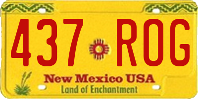 NM license plate 437ROG