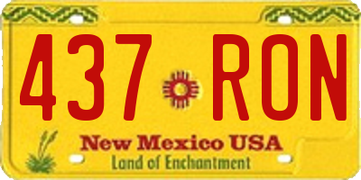 NM license plate 437RON