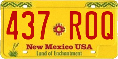 NM license plate 437ROQ