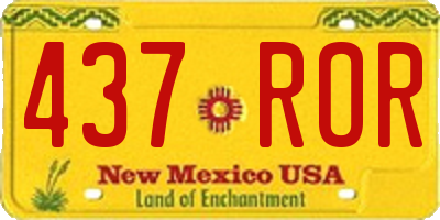 NM license plate 437ROR