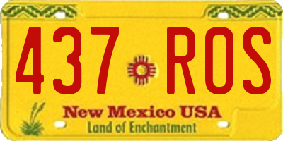 NM license plate 437ROS