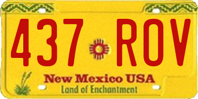 NM license plate 437ROV