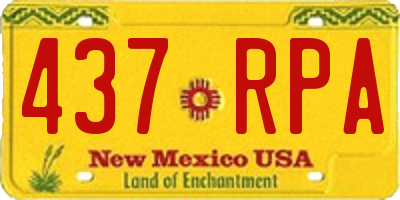 NM license plate 437RPA