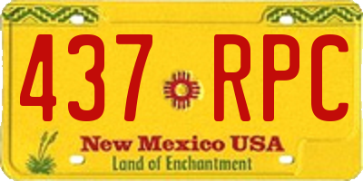 NM license plate 437RPC