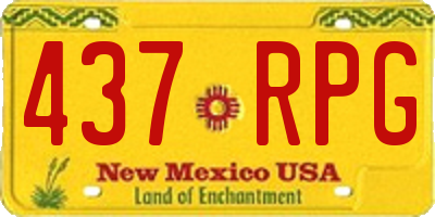 NM license plate 437RPG