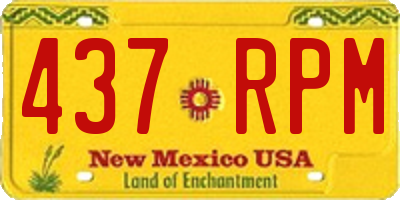 NM license plate 437RPM