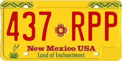 NM license plate 437RPP