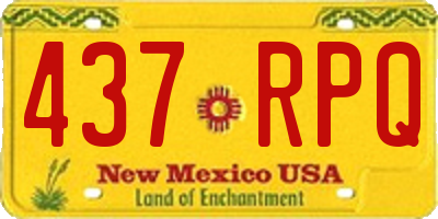 NM license plate 437RPQ