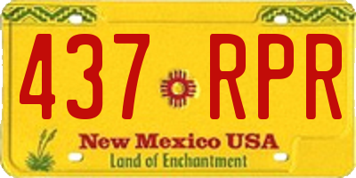 NM license plate 437RPR