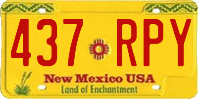 NM license plate 437RPY