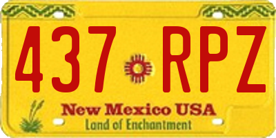 NM license plate 437RPZ