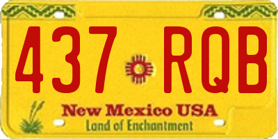 NM license plate 437RQB