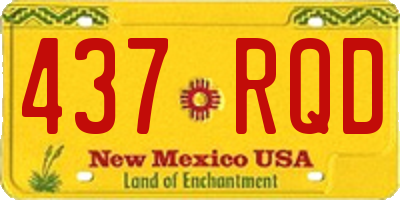 NM license plate 437RQD
