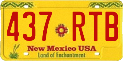 NM license plate 437RTB