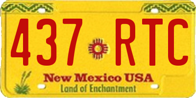 NM license plate 437RTC