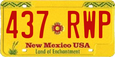 NM license plate 437RWP