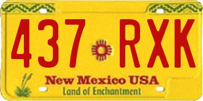 NM license plate 437RXK